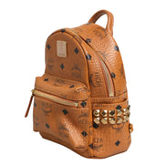 MCM Stark Mini Backpack in Visetos Cognac