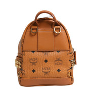 MCM Stark Mini Backpack in Visetos Cognac