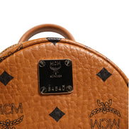 MCM Stark Mini Backpack in Visetos Cognac