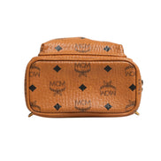 MCM Stark Mini Backpack in Visetos Cognac
