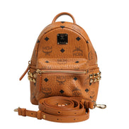 MCM Stark Mini Backpack in Visetos Cognac
