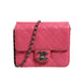 Chanel Pink Quilted Lambskin Leather Classic Square Mini Flap Bag