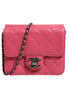 Chanel Pink Quilted Lambskin Leather Classic Square Mini Flap Bag