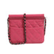Chanel Pink Quilted Lambskin Leather Classic Square Mini Flap Bag