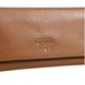Prada Brown Leather Wallet with Gold Logo