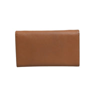 Prada Brown Leather Wallet with Gold Logo