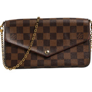 Πορτοφόλι με αλυσίδα Louis Vuitton Damier Ebene Pochette Felice