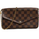 Louis Vuitton Damier Ebene Pochette Felice Chain Wallet