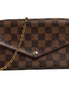 Louis Vuitton Damier Ebene Pochette Felice Chain Wallet