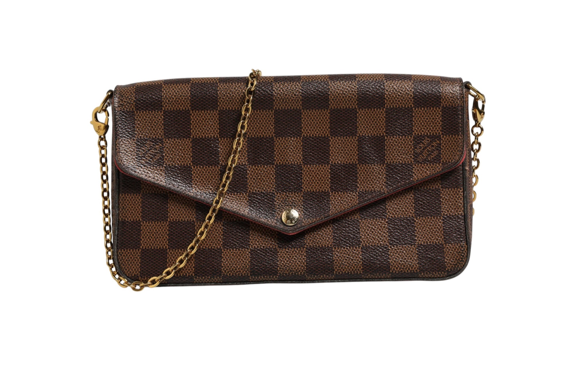 Πορτοφόλι με αλυσίδα Louis Vuitton Damier Ebene Pochette Felice