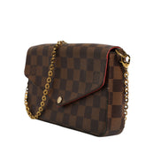 Πορτοφόλι με αλυσίδα Louis Vuitton Damier Ebene Pochette Felice