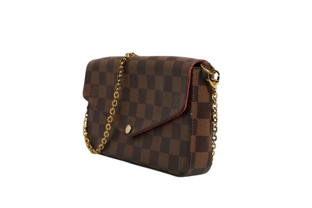 Πορτοφόλι με αλυσίδα Louis Vuitton Damier Ebene Pochette Felice