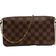 Πορτοφόλι με αλυσίδα Louis Vuitton Damier Ebene Pochette Felice