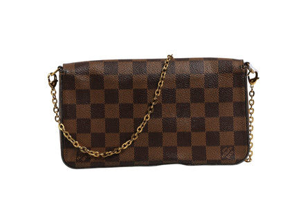 Πορτοφόλι με αλυσίδα Louis Vuitton Damier Ebene Pochette Felice