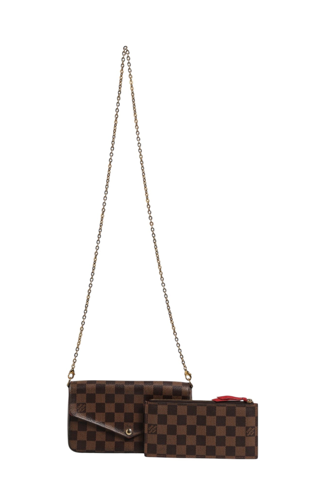 Πορτοφόλι με αλυσίδα Louis Vuitton Damier Ebene Pochette Felice