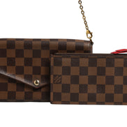 Πορτοφόλι με αλυσίδα Louis Vuitton Damier Ebene Pochette Felice