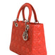 Christian Dior Orange Cannage Lambskin Leather Lady Dior Bag