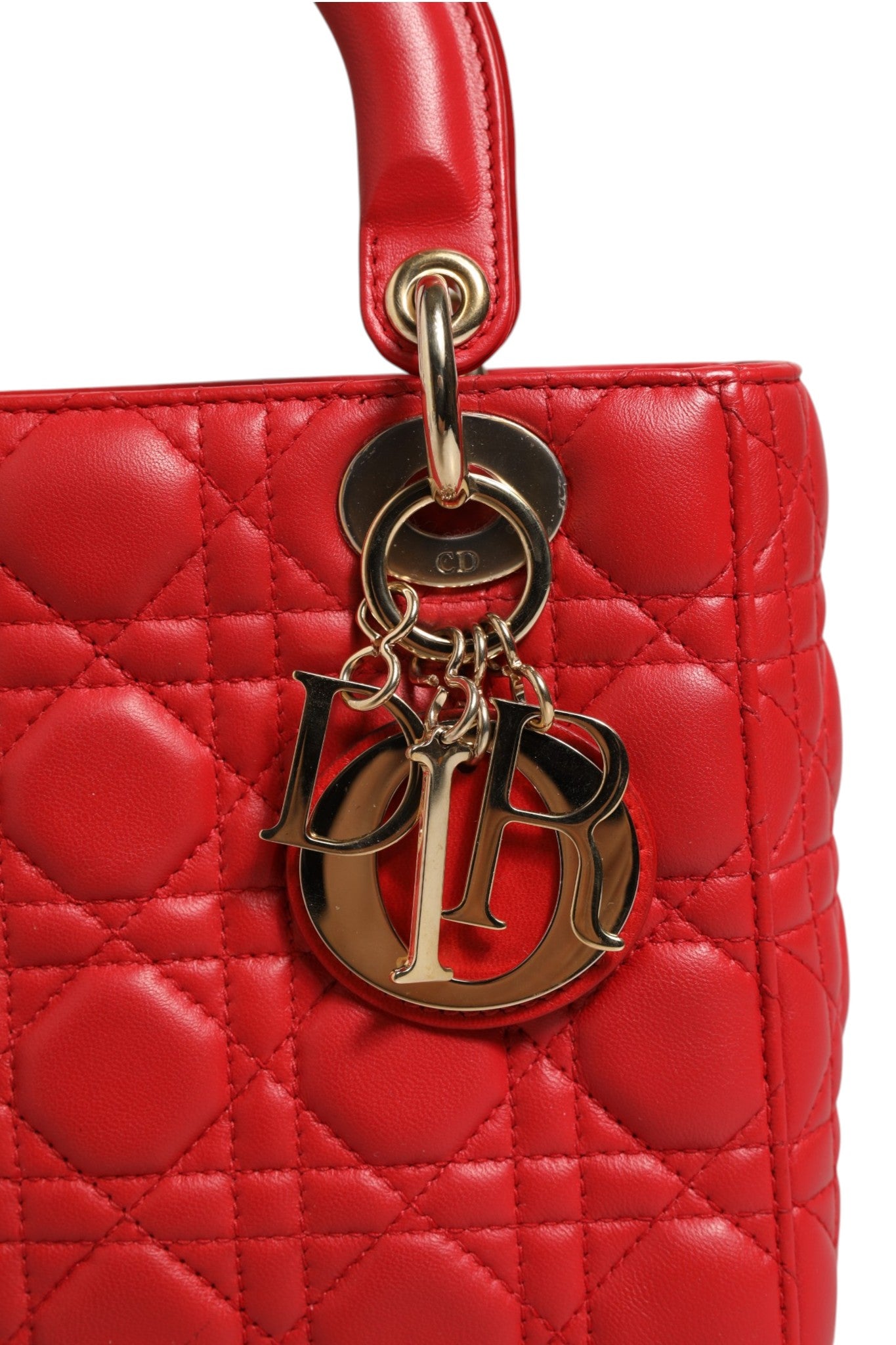 Christian Dior Lady Dior Cannage Leather Handbag