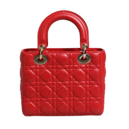 Christian Dior Lady Dior Cannage Leather Handbag