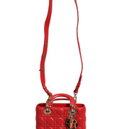 Christian Dior Lady Dior Cannage Leather Handbag