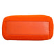 Fendi Orange Leather and Shearling Mini Peekaboo Top Handle Bag