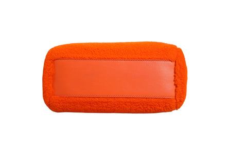 Μίνι τσάντα χειρός Peekaboo με πορτοκαλί δέρμα και shearling Fendi  
