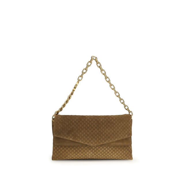 Gucci Brown Suede Leather Handbag