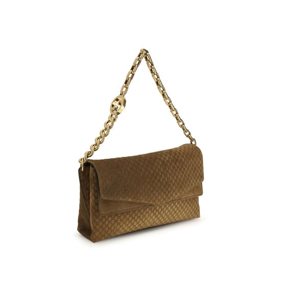 Gucci Brown Suede Leather Handbag