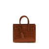 Saint Laurent Brown Calf Leather Bos Taurus Handbag