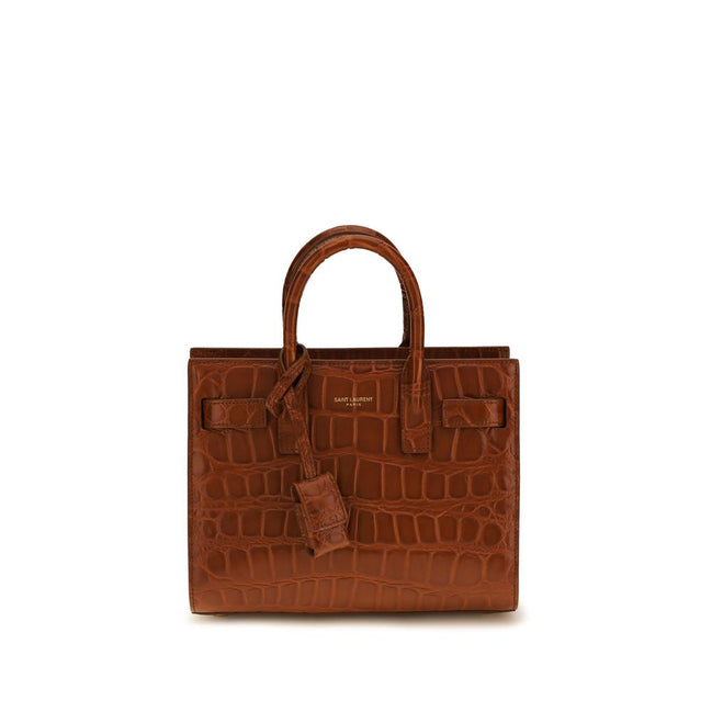 Saint Laurent Brown Calf Leather Bos Taurus Handbag