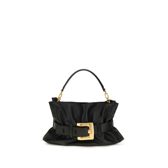 Balmain Black Calf Leather Bos Taurus Shoulder Bag