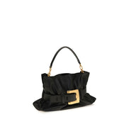 Balmain Black Calf Leather Bos Taurus Shoulder Bag