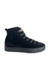 Borbonese Black Leather Women Sneaker