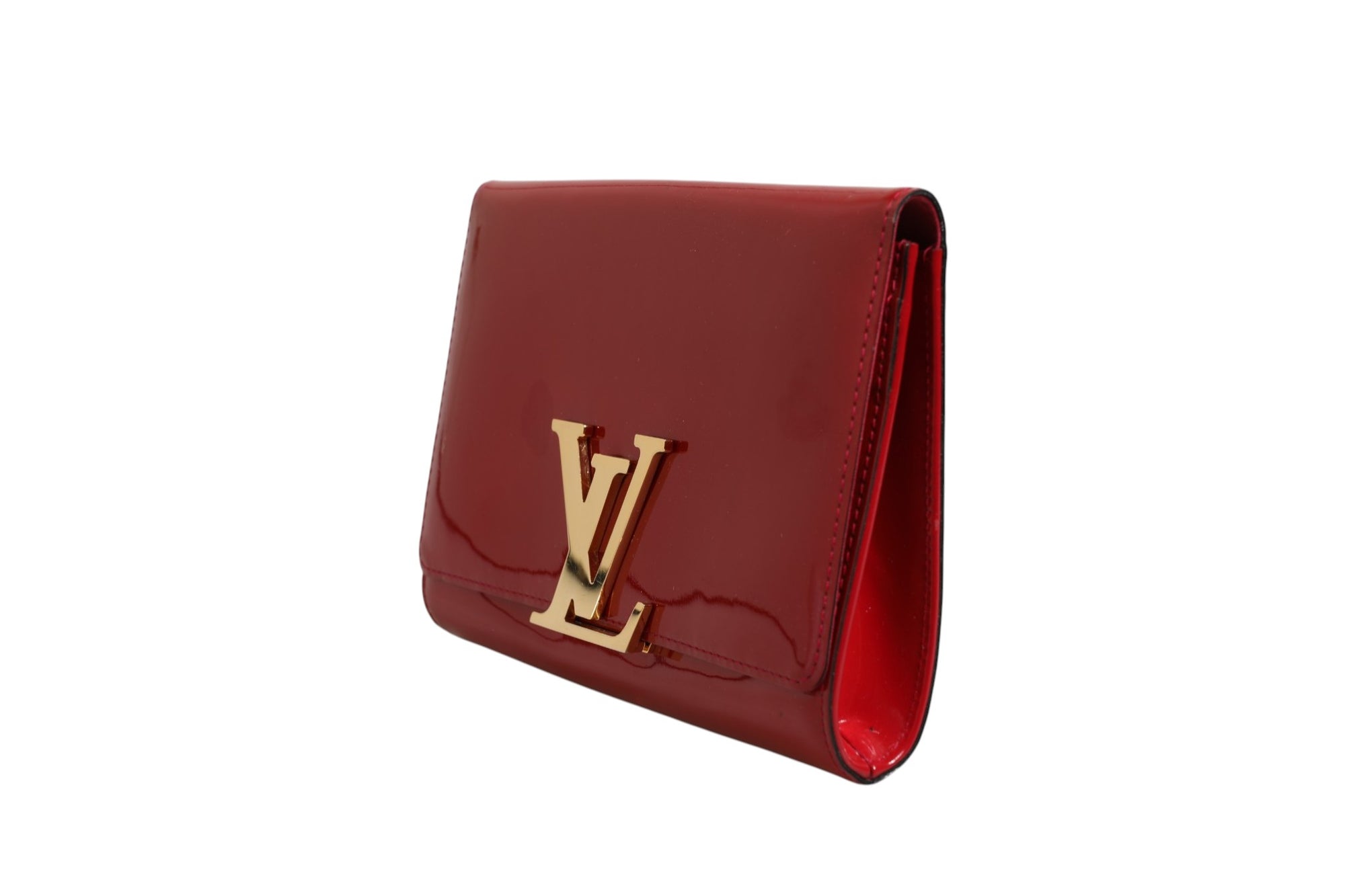 Louis Vuitton Louise PM Red Patent Leather Wallet On Chain