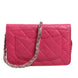Chanel Pink Quilted Lambskin Wallet On Chain WOC Silver