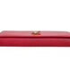 Saint Laurent Red Leather Monogram Wallet on Chain