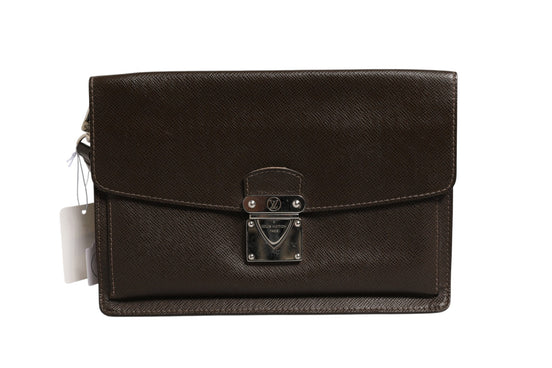 Louis Vuitton Belaia Clutch Taiga Leather