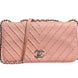 Chanel Small Classic Double Flap Bag Light Pink Chevron