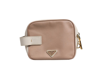 Prada Clay Gray Small Leather Shoulder Bag