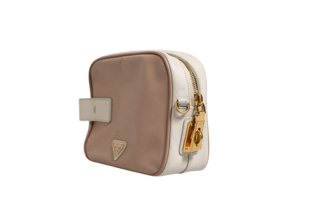 Prada Clay Gray Small Leather Shoulder Bag