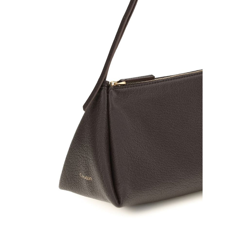 Calvin Klein Brown Calf Leather Bos Taurus Handbag
