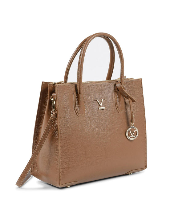 19V69 Italia Brown Leather Tote Bag
