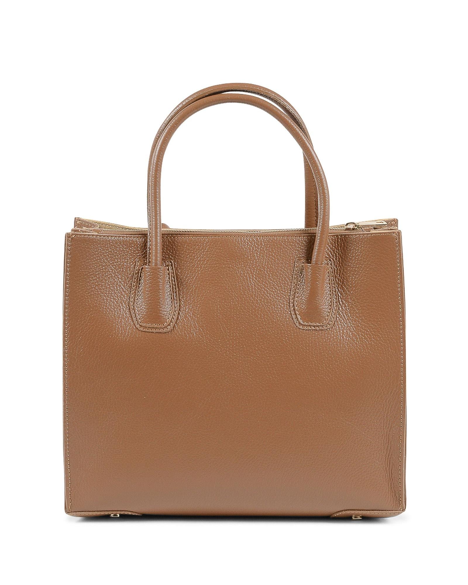 19V69 Italia Brown Leather Tote Bag