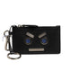Fendi Vitello Liberty Studded Coin Pouch Key Case Ardesia