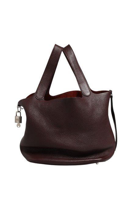 Hermès Picotin Taurillon Clemence Chocolate Handbag