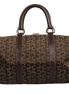Celine Dark brown and Gold logo duffel