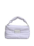 Dolce & Gabbana White Logo Plaque Polyester Quilted Shoulder Borse Bag