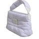 Dolce & Gabbana White Logo Plaque Polyester Quilted Shoulder Borse Bag