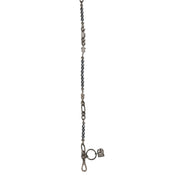 Dolce & Gabbana Silver Tone Chain Signature DG Logo Pendant Necklace
