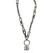 Dolce & Gabbana Silver Tone Chain Signature DG Logo Pendant Necklace